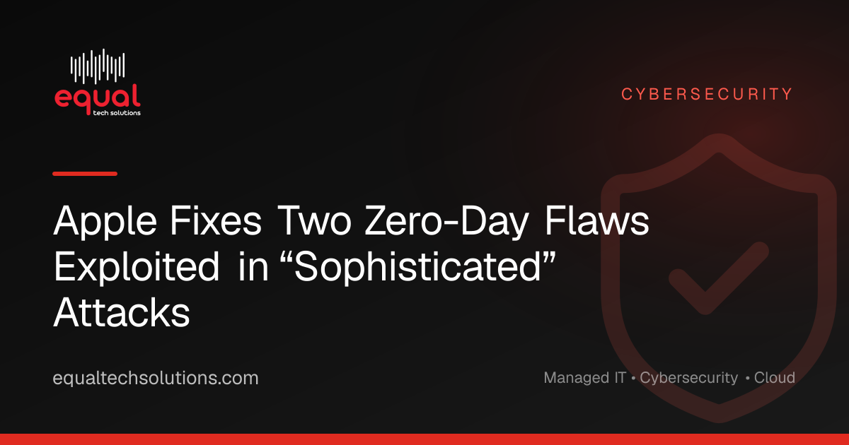 Apple Fixes Two Zero-Day Flaws Exploited in “Sophisticated” Attacks