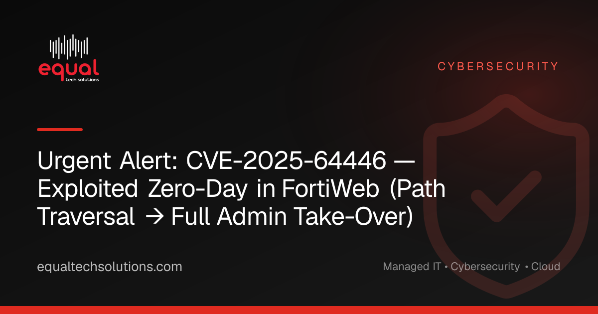 Urgent Alert: CVE-2025-64446 — Exploited Zero-Day in FortiWeb (Path Traversal → Full Admin Take-Over)