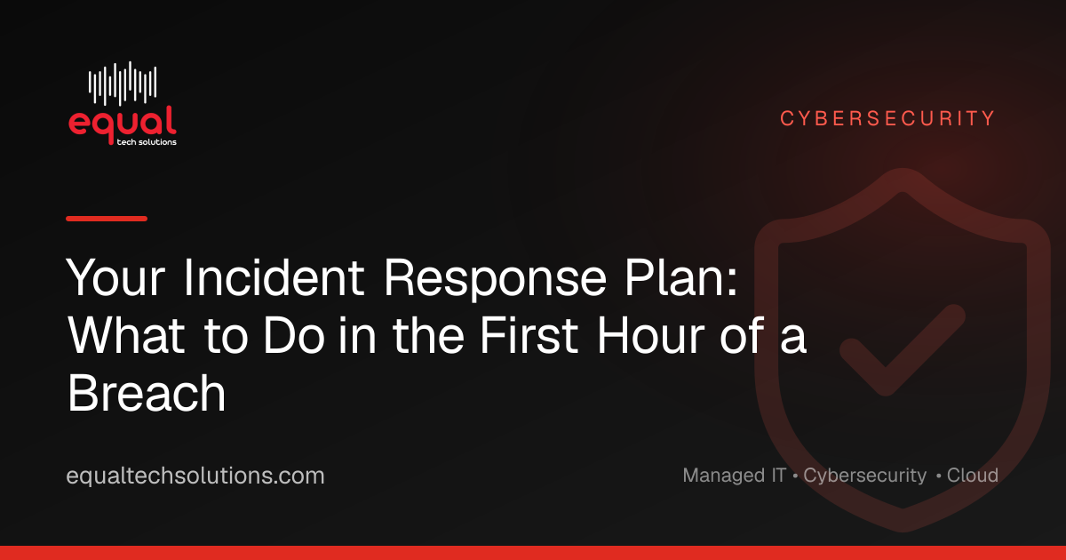 Your Incident Response Plan: What to Do in the First Hour of a Breach