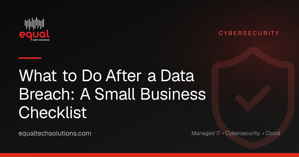 What to Do After a Data Breach: A Small Business Checklist